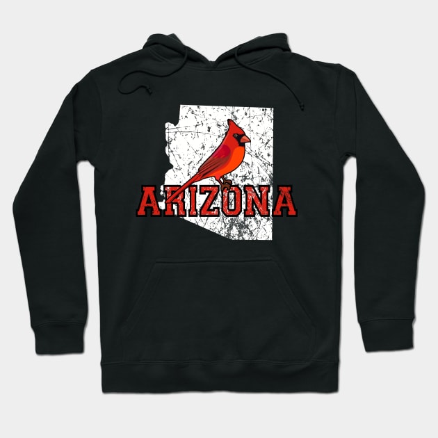 Vintage Arizona State Map Retro Football At Sunday Gameday Hoodie by cytoplastmaximume